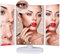 PUVLISZ Vanity Cosmetic/Makeup Mirror with 22 LED Lights, Touch Screen, Magnification Tri-Fold 2X 3X Magnifying, 180° Free Rotation, Dual Power Supply White