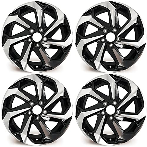 SET OF 4 NEW 17 17x7.5 Alloy Wheels for Honda Accord 2016 2017 Machined Black OEM Design Replacement Rim