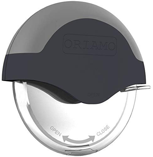 Oriamo® XXL Pizzaschneider – Profi Pizzaroller mit Klingenschutz | Edelstahl Pizza Cutter & Teigrad | Spülmaschinenfest, präzises Schneiden, langlebiger Pizzarad, ideal für Pizza & Teig