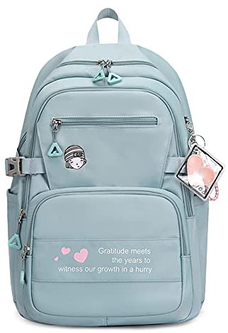 FANDARE Kinderrucksack Schulranzen Schultaschen Jungen Mädchen Schulrucksack Kinder Schultasche Rucksack Damen Klein für Schüler Outdoor Reise Daypacks Rucksack Dauerhaft Nylon Blau
