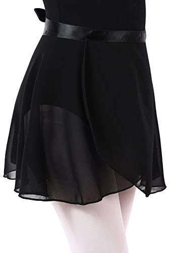 Ballett Wickelrock Chiffon Tanz Wickelrock Verstellbarer Ballettrock Ballett Tanz Dancewear für Mädchen und Damen