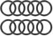 MACHSWON 50 Pcs Nitrile Rubber O-Rings 17mm OD 13mm ID 2mm Width Metric Sealing Washer Round O-Ring Gasket O Rings Seal Grommets Black