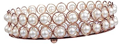 Cabilock 1stk Spiegelablage Kosmetiktablett Aus Kristall Rundes Spiegeltablett Gold Couchtisch Servierplatte Spiegel Parfüm Tablett Dekoratives Spiegeltablett Schreibtisch Jahrgang