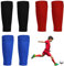 MAXQUU 3 Paar Fußballsocken und 3 Stück Pfeifen, Kinder-Beinstulpen, Fußballsocken-Ärmel, Beinstulpen für Anfänger im Fußball-Laufen oder -Training (Schwarz/Blau/Weiß)
