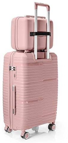 DTP-SOFT Koffer Trolley Polypropylen Reisekoffer Combination Lock TSA S/M/L/XL/Sets Exklusive 5 Farben NEU (ROSA, Set S/L)