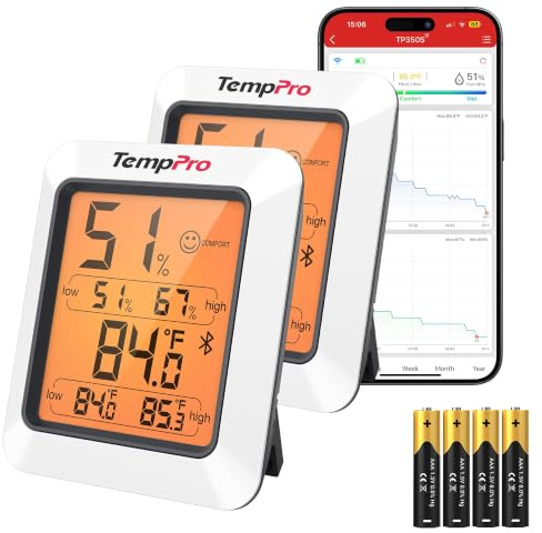 TempPro TempAir Bluetooth Hygrometer Thermometer for Greenhouse Up to 260ft
