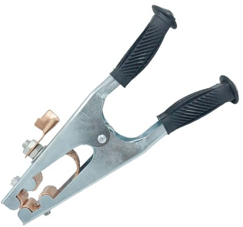 Hwtcjx Pinza Soldadura, Abrazadera de conexión a tierra, Tierra abrazaderas con funda de cuero, Hecho de hierro + latón, equipo de soldadura profesional, para mayoría de las máquinas de soldar (800A)
