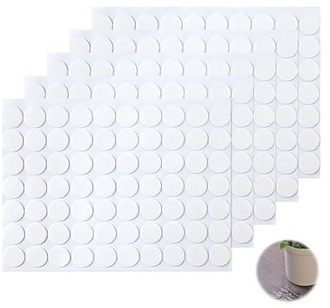 SquishyWorld 350 Pièces Ruban Double Face Transparent, 20mm Adhésif mural rond points Autocollant Amovible Sans Traces Imperméable pour Ménage mur DIY Artisanat Décorations Fête Mariage Anniversaire