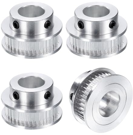 QUARKZMAN 4 Stück GT-2 40T Umlenkrolle 12mm Bohrung, Aluminium Zahnriemenscheibe 40 Zähne Passend Für 6mm Breite Zahnriemen Für 3D-Drucker