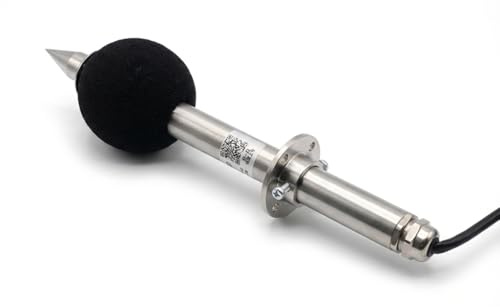 Fonometro Professionale Certificato, sensore di rumore industriale in acciaio inox 30-120dB, 20Hz-12.5kHz - misura precisa del livello sonoro, Misuratore Decibel impermeabile e anti-polvere