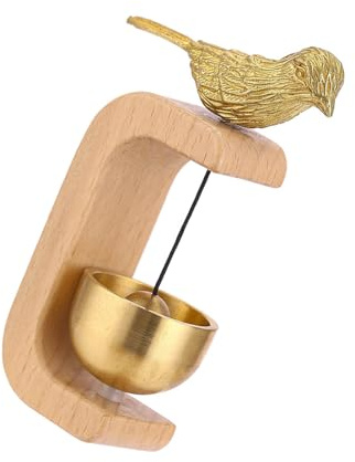 NVOQILIN Shopkeepers - Timbre magnético de madera para apertura de puerta, campanillas de viento para puerta, tienda, refrigerador