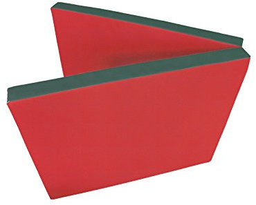 NiroSport Materassino di Caduta 200 x 80 x 8 cm pieghevole Tappetino da Allenamento Tappetino da Ginnastica per Esercizi Fitness Stuoia Sportiva Gym Mat impermeabile - Rosso/Verde