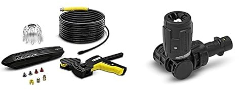 Kärcher Nettoyeur gouttières/canalisations 20 m Accessoire pour nettoyeurs Haute Pression & 26432540 Lance Vario Power 360° pour k2-k7, Noir