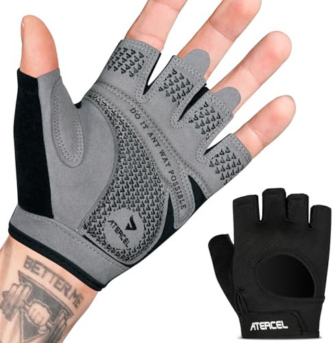 ATERCEL Fitness Handschuhe Fahrradhandschuhe für Herren und Damen, Atmungsaktive Trainingshandschuhe für Krafttraining,Bodybuilding,Kraftsport & Crossfit Training
