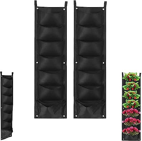 MAGIC SELECT 2X Poches de Sac de Jardinière Verticales, pour Plantes et Fleurs d'extérieur et d'intérieur