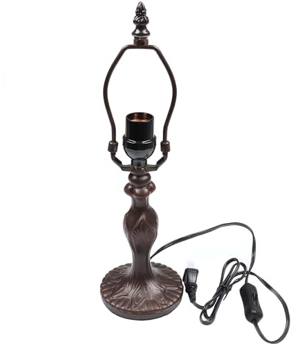 Bieye B10718 Antique Brown Table Lamp Base with E26 Light Socket, 4 Wx14.5 H