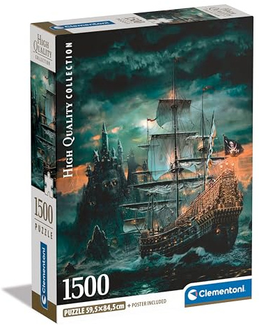 Clementoni Pussel - The Pirates Ship 1500 Bitar - Pussel För Vuxnas 14-99 år, 31719