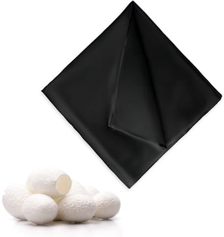 Molain Seide Einstecktuch für Herren, 35 * 35 cm Seide Taschentücher Stofftaschentücher Herren Taschentücher Hochzeit Einstecktuch halter Herrenanzug-Zubehör für Hochzeitsfeier(schwarz)