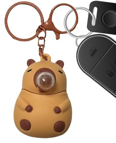 Capybara väska hänge – parväska tillbehör nyckelring med bubbla | klämleksak i silikon | tecknade händer tränar fidgetleksaker | stretching