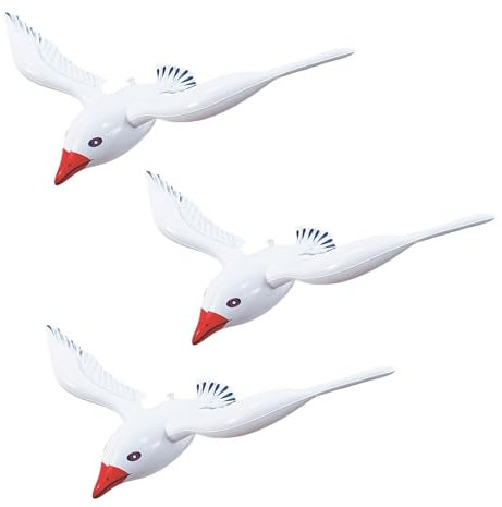 SAIIURV 3 Pièces Mouette Gonflable, 62CM Gonflable Mouette Piscine Flotteur PVC Jouet pour Enfant Adulte Piscine Accessoires Plage D'été Décorations Carnaval Halloween Soirées à Thème (3PCS)
