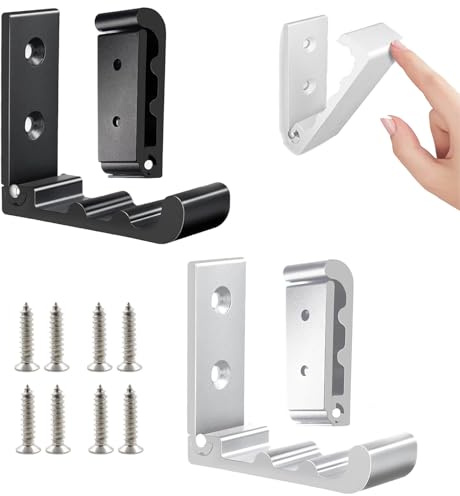 SIXHAOBU 4 Pezzi Ganci a Muro, ganci muro 90 °, Ganci pieghevoli, ganci pieghevoli a onda Per Bagno Cucina Camera da Letto Ufficio