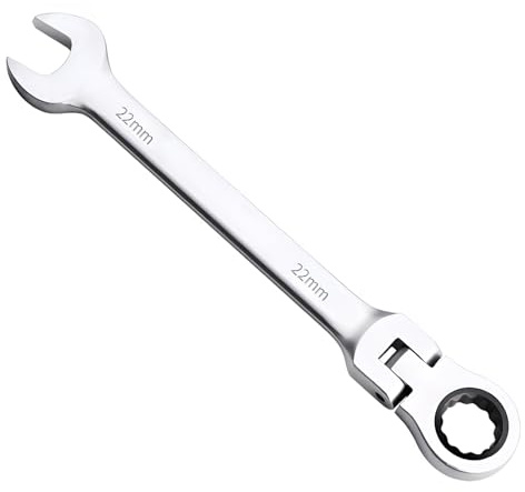 Foyscr Combination Ratchet Spanner, CRV Forged 22mm Wrench, Industrial Dual Purpose Design, Anti Slip Anti Bend Hand Tool