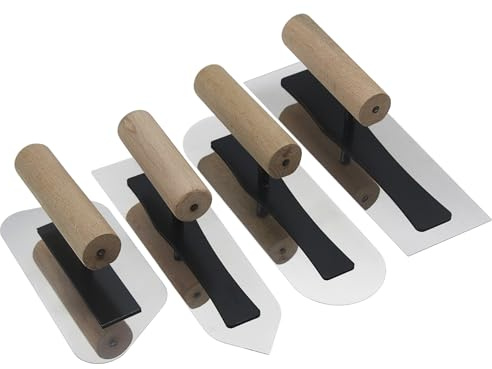 Set di 4 spatole giapponesi veneziane in acciaio inox, strumenti di finitura per pittura artistica e intonacatura, strumenti manuali di qualità professionale per finiture lisce
