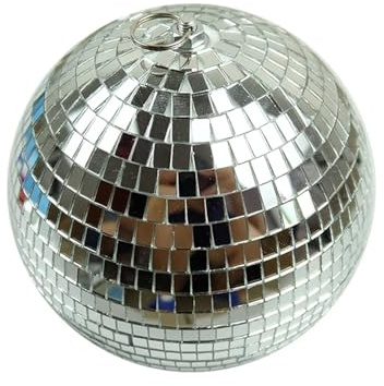 Palla a specchio da discoteca, palla a 10/12/15/20 cm, decorativa riflettente, in vetro for matrimonio, torta, decorazione for la casa(Diameter 10cm)