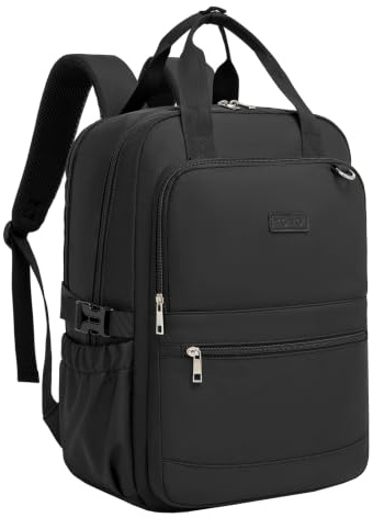 Kono Laptop Backpack Womens with Pouch Pocket for Large Capacity Cup, 15.6 Inch Laptop Bags for Women, Water Resistant Rucksack for Work Travel School College Teacher Girls