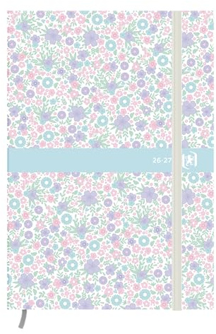 Skoldagbok 2024 2025 Oxford Flowers 12x18cm 1 dag per sida 352 sidor grön