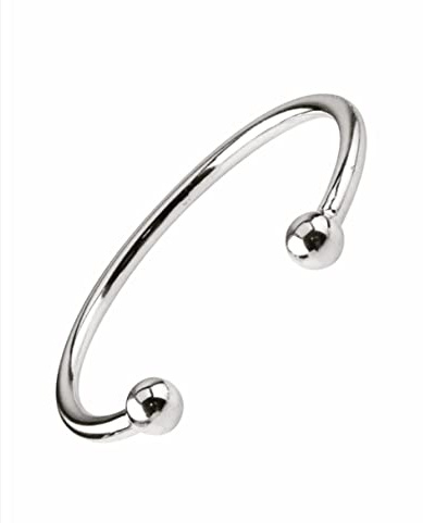 925SilverGiftShop 925 Sterling Silver Child's, Baby's Christening Torque BANGLE, Bracelet