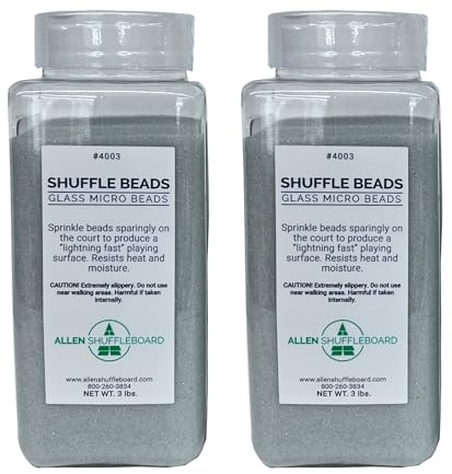 Allen Shuffleboard 2 Pack of 3 lbs of Glass Shuffleboard Beads w/Shaker