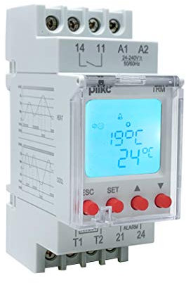 Plikc TRM - Modularer digitaler Temperaturregler mit Sonde Bereich von -20 bis +130 °C - Stromversorgung 24 - 240 VAC/DC