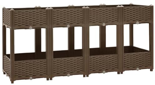 vidaXL Fioriera Rialzata 160x40x71 cm in Polipropilene