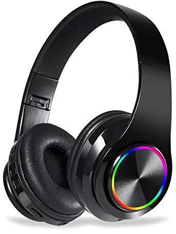 Bluetooth Headphones Over Ear,Bluetooth Headset Wireless Earphones Foldable Headphones with Microphone Lightweight Headset with Built-in HD Mic, HiFi Stereo Sound for Office, PC, Phone, Travel Work