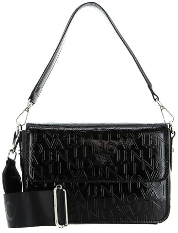 Valentino Damen Wet Umhängetasche, Schwarz