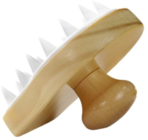 Gatuida Kopfwaschbürste Aus Holz Kopfhautmassagegerät Für Haarwurzelreinigung Kleine Shampoobürste Zur Kopfhautbehandlung Haarmassagegerät Für Schuppenkontrolle Und Durchblutungserhöhung