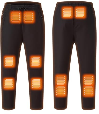 Battnot Elektrische Heizhose Damen USB-Heizhose Beheizte Hosen mit 12 Heizzonen Wadenschenkel Knie Heizung Elastische beheizte Hose Damen Outdoorhose Trekkinghose Anglerhose Arbeit Hosen