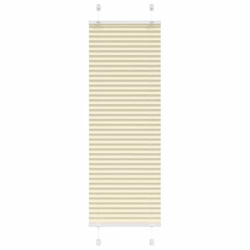 vidaXL Estor Plisado Crema 40x150 cm Tela Ancho 39,4 cm Poliéster