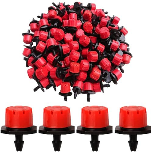 SGERUFZ 50 pièces Kit d'irrigation, Têtes d'arrosage réglable, micro pour jardinage avec arbres fruitiers, Arrosage Automatique Pour Jardin, 40m+10m Jardin, 8 trous, pour Jardin pelouse Serre Plantes