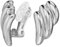 Traveller Ohrclip - Damen - Silberfarben - Platiniert - 17x10 mm - 157770