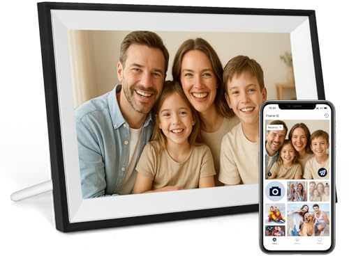 Funcare Digital Photo Frame 10.1 Inch, 1280 * 800 HD IPS Touch Screen Wifi Digital Picture Frame, 32GB Electronic Photo Frame, Auto-Rotate, Easy to Share Photos and Videos via APP