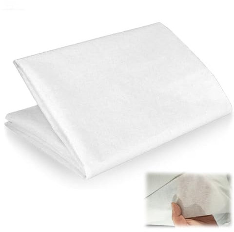 Orixo Bügelvlies Stoff 300 x 100 cm, Bügelvlies Weiß 55 g/m², Bügeleinlage, Vliesstoff zum Nähen, Leichtes Einlagestoff zum Aufbügeln, für Bügelfalten, Nähhandwerk, Verstärkte Bekleidung