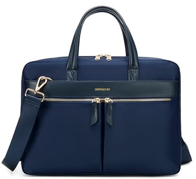 NICOLE & DORIS Borsa per Computer Portatile 15-16Inch Borse da Lavoro Donna Impermeabile Borsa per Laptop Uomo Borsa Business a Tracolla per Scuola/Ufficio/Lavoro Blu Scuro