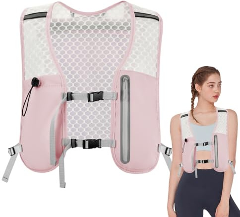 Chaleco De Carreras Hidratación,Mochila Deportiva Transpirable | Bolsillo De Agua Antideslizante Compartimiento Teléfono Mujeres Senderismo Ciclismo Camping