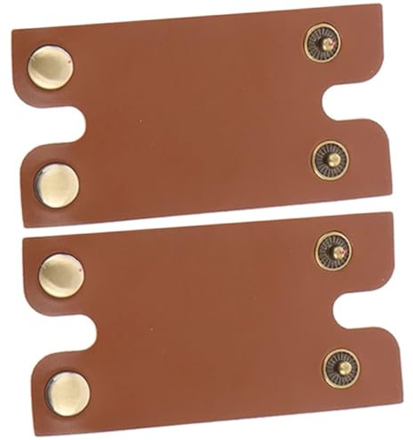 Beaupretty 2pcs Protective Razor Head Sleeve for Men Hand Held Razor Accessories Made of Brown Synthetic Leather and Iron, Space-saving Storage Case Suitable for Travel and Daily Use