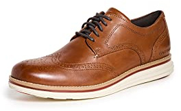 Cole Haan Men's Original Grand Shortwing Oxford, Brown Woodbury Ivory Tan, 10.5 UK Wide