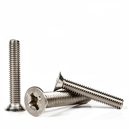 Phillips Machine Screws Countersunk Flat Head Bolts Stainless Steel - Pack Of 10 (M4 X 25mm) F03BC