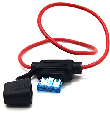RKURCK 16 AWG Gauge Filo di Rame Inline Portafusibile Per Auto Auto Lama Fusibile Impermeabile con 15 AMP Fusibile