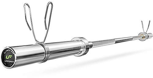 Marbo Sport - Langhantelstange, Hantelstange, Krafttraining Stange für Hantelgewichte - Olympia 180 cm UF-G180-OLI-CH - aus Stahl, mit Rändelgriff, Armtrainer Fitnessgeräte Sportgeräte für Zuhause